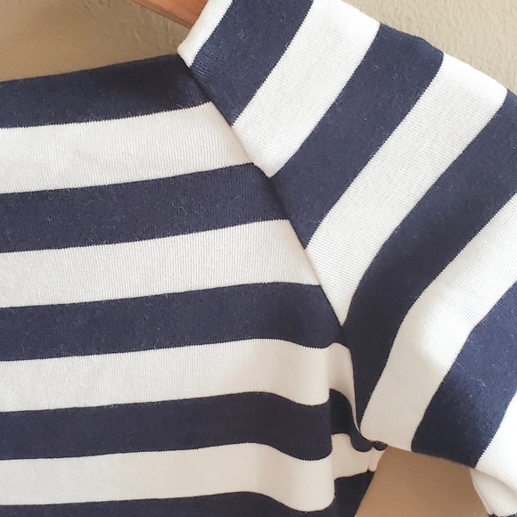 J. Crew Navy and White Striped Top - Picture 2 of 6